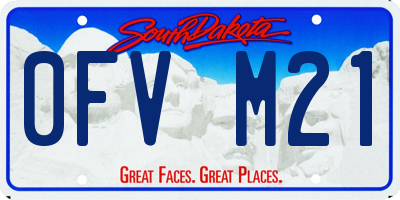 SD license plate 0FVM21