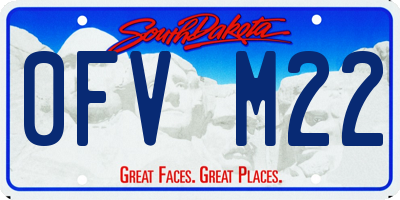 SD license plate 0FVM22