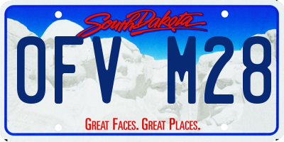 SD license plate 0FVM28