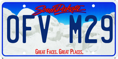 SD license plate 0FVM29