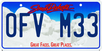 SD license plate 0FVM33
