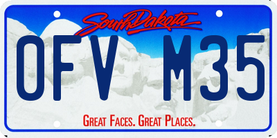 SD license plate 0FVM35
