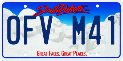 SD license plate 0FVM41