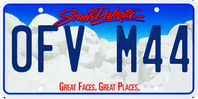 SD license plate 0FVM44