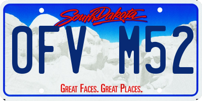 SD license plate 0FVM52