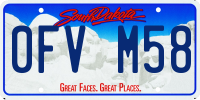 SD license plate 0FVM58