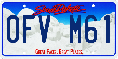 SD license plate 0FVM61