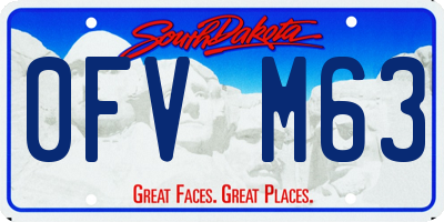 SD license plate 0FVM63