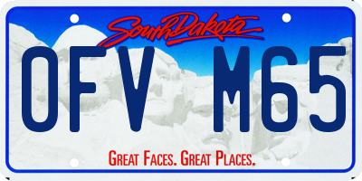 SD license plate 0FVM65