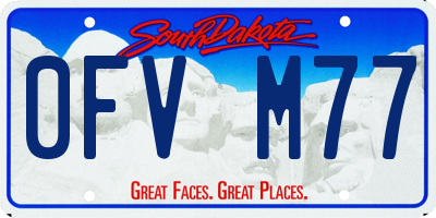 SD license plate 0FVM77