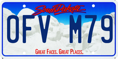 SD license plate 0FVM79