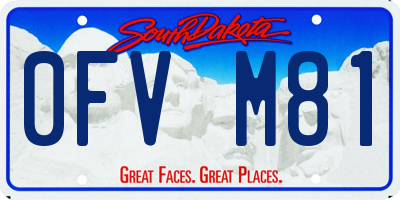SD license plate 0FVM81