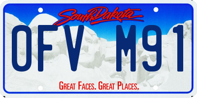 SD license plate 0FVM91