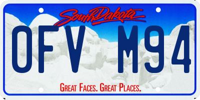 SD license plate 0FVM94