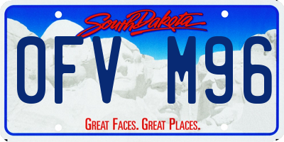 SD license plate 0FVM96
