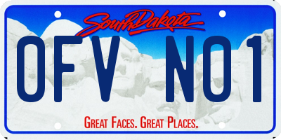 SD license plate 0FVN01