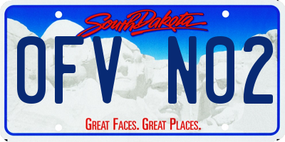 SD license plate 0FVN02