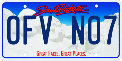 SD license plate 0FVN07