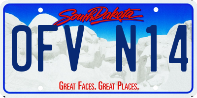 SD license plate 0FVN14
