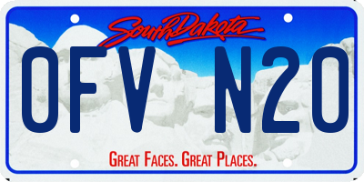SD license plate 0FVN20