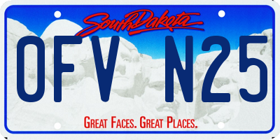SD license plate 0FVN25