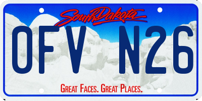 SD license plate 0FVN26