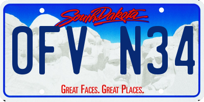 SD license plate 0FVN34