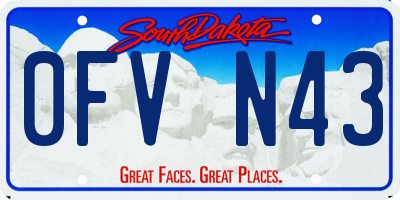SD license plate 0FVN43
