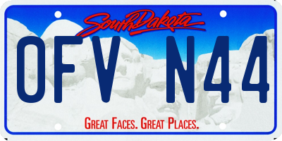 SD license plate 0FVN44