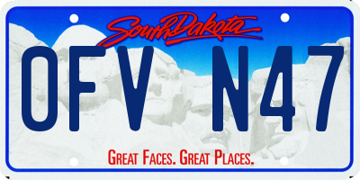 SD license plate 0FVN47