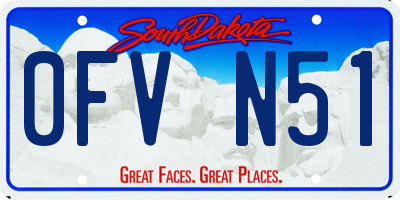 SD license plate 0FVN51
