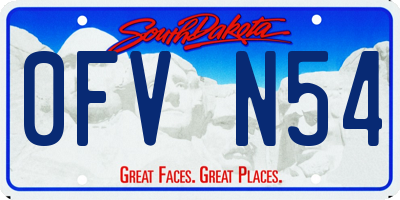 SD license plate 0FVN54