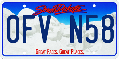 SD license plate 0FVN58