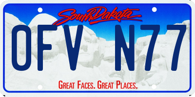 SD license plate 0FVN77