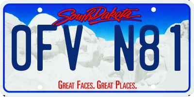 SD license plate 0FVN81