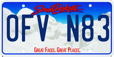 SD license plate 0FVN83