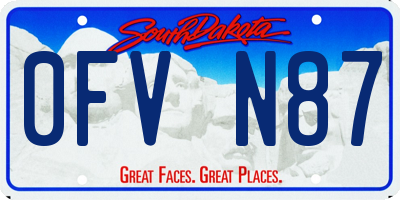 SD license plate 0FVN87