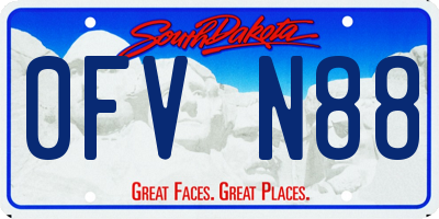 SD license plate 0FVN88