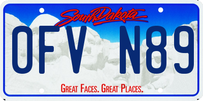 SD license plate 0FVN89