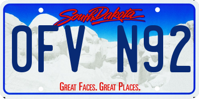 SD license plate 0FVN92