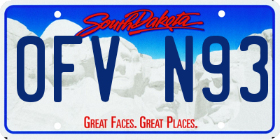 SD license plate 0FVN93