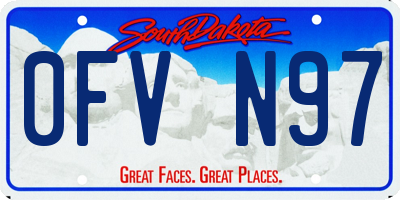 SD license plate 0FVN97