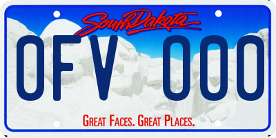 SD license plate 0FVO00