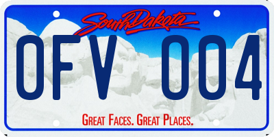 SD license plate 0FVO04