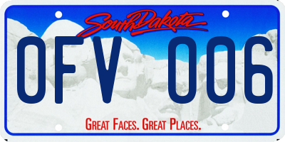 SD license plate 0FVO06