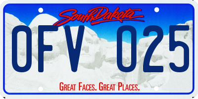 SD license plate 0FVO25