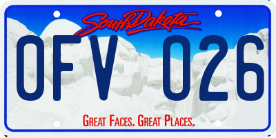 SD license plate 0FVO26