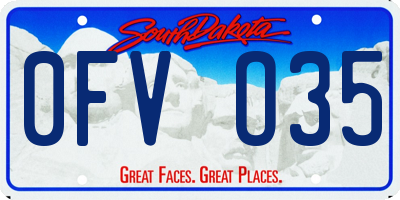 SD license plate 0FVO35