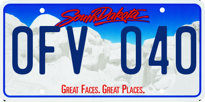 SD license plate 0FVO40