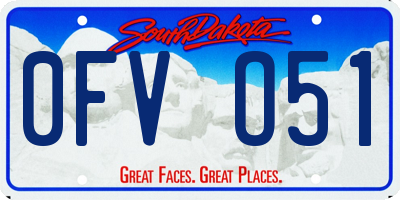 SD license plate 0FVO51